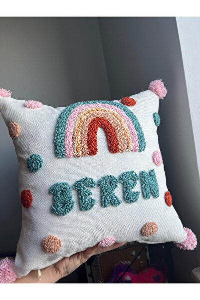 Colore İsimli Punch Kırlent/Bebek Kırlenti/Yastık Kılıfı 40x40 El İşi