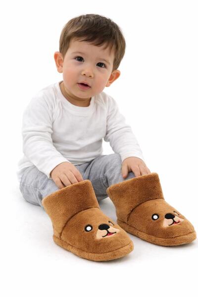Revenge Bear Patterned Children's Slippers with Anti-Slip Sole