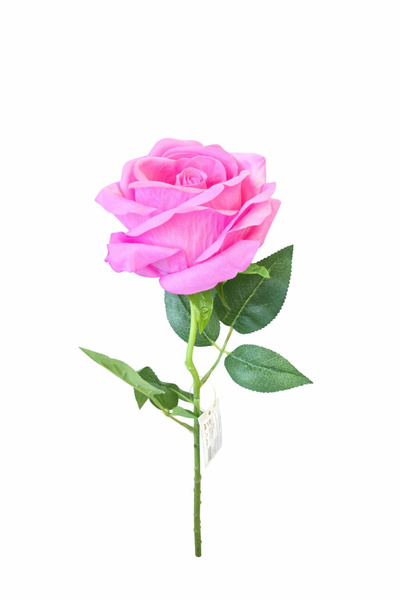 OEM Artificial pink rose with velvet petals 50 cm flower diameter 8-9 cm