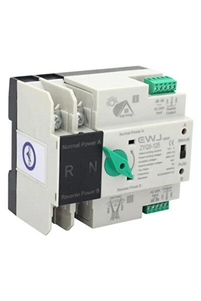 OEM Automatic Power Transfer Switch, 2P 125A ATS, DIN Rail for Photovoltaic P...