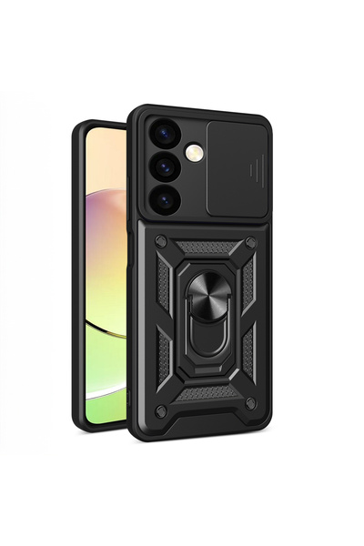 OEM Xiaomi Poco C65/Redmi 13C Hybrid Armor CamShield Case - Black