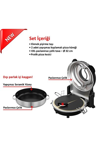 ERATEC Taş Fırın Seti PM-27 XXL Yeni Versiyon (TÜRKİYE DİSTRİBÜTÖRÜ)