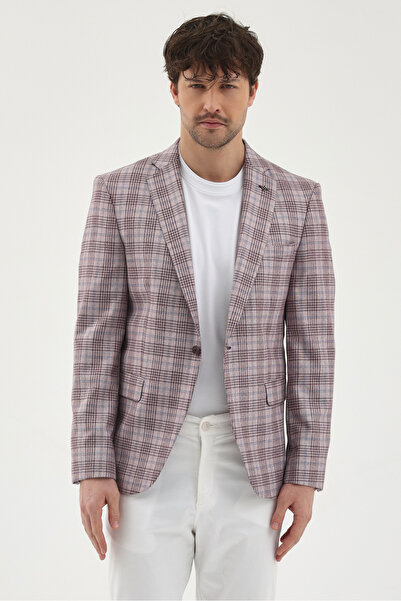 Frappoli Polembia Men's Burgundy Polyviscose Fabric Slim Fit Mono Collar Spor...