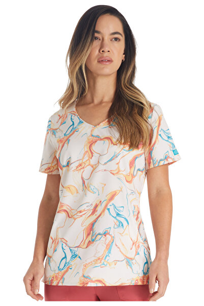 Dickies Dk881 V-Neck Printed Comfortable and Flexible Single Top