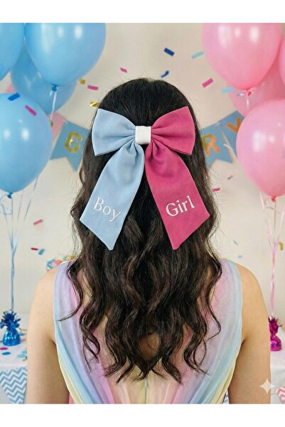asyakuş Gender Party Buckle Boy or Girl Bow Buckle