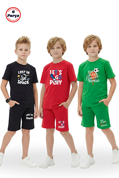 YA KO KİDS Pachet de 3 cu guler rotund cu imprimeu detaliat Capri colorat pen...