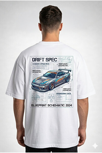 PERISENSE Tricou unisex oversize din bumbac pieptănat premium, cu imprimeu cu...