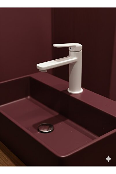 VSA Lüks Beyaz Sabit Aç Kapa Kısa Lavabo Bataryası – Montaj aparatları İçinde...