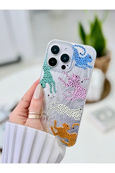 Go Aksesuar حافظة سيليكون متوافقة مع هاتف Iphone 14 Promax بتصميم ملون بنقشة ...