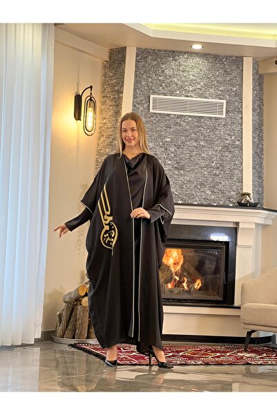 PYN Siyah Gold Biyeli Abaya
