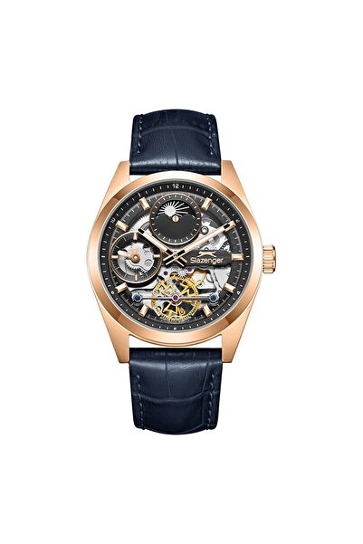 Slazenger SL.09.2559.2.06 Quartz Lacivert Deri Kordon Siyah Kadran 44 mm Erke...