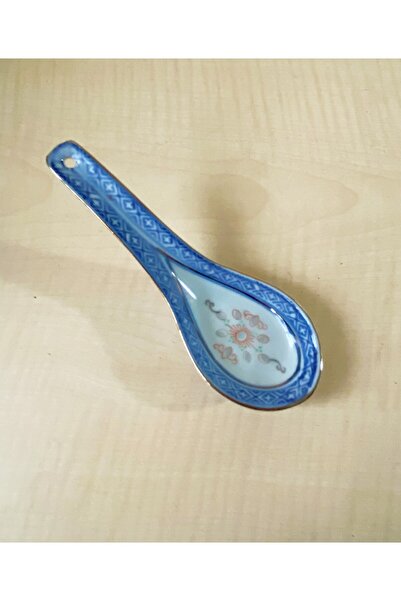 SANAT TACİRİ VİNTAGE EL BOYAMA STONE WARE DAMGALI TADIM KAŞIĞI KIRMIZI NO 7