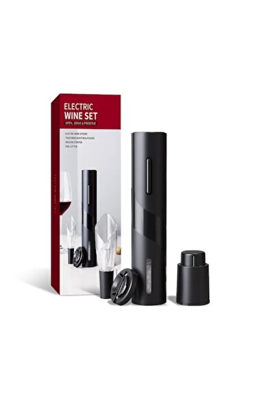 Welora Set tirbușon electric, 4 în 1, cu tăietor de folie, dop cu vid și aera...