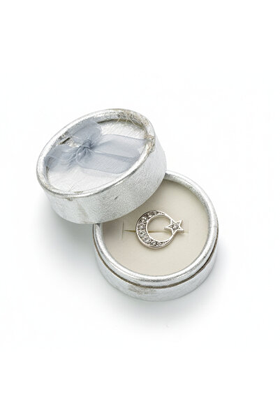 Teknookul TAŞLI TÜRK BAYRAĞI KADIN YAKA ROZETİ Hediye kutulu