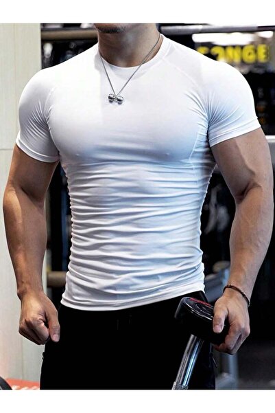 Machetta Men's Unprinted Zero Sleeve Fitness Gym Sportsman T-Shirt