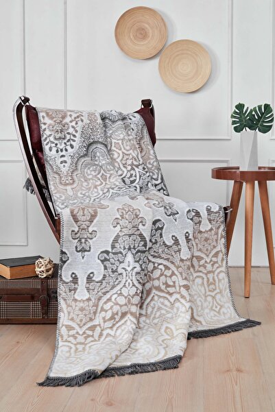 Bella Home Aksu Single Double-Sided Cotton Blanket - 150X200 cm - Breathable ...