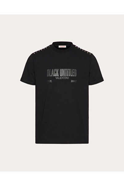 Valentino Roma SİYAH İSİMSİZ Baskılı ve Çivili Pamuklu Tişört