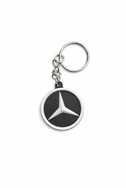 OEM Mercedes Logo Anahtarlık Karbon Fiber Görünümlü Şık Tasarım