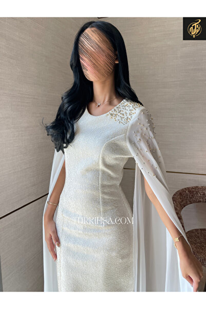 TURKIH فستان سهرة مطرز كايب