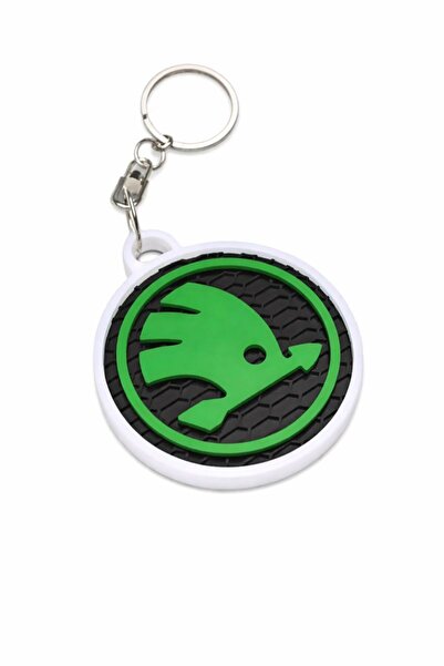 OEM Skoda Logo Silikon Anahtarlık – Dayanıklı Oto Anahtarlığı