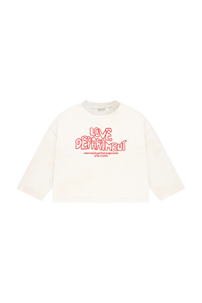 lethestudios Μακρυμάνικο μπλουζάκι με στάμπα Love Department