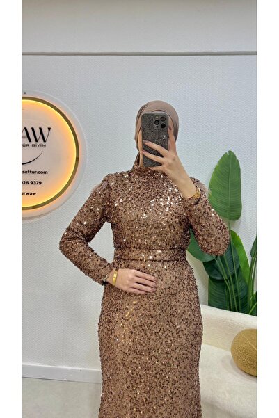 waw tesettür Elmas Pul Payet Abiye