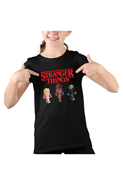 OEM Tricou Copii Fete Stranger Things Minecraft Demogorgon Roblox