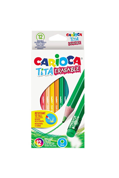 CARIOCA 12 COLORS COLORED PENCIL WITH ERASER 42897