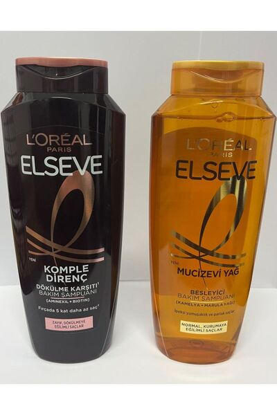 ELSEVE Komple Direnç Dökülme Karşıtı Şampuan400 ml+Mucizevi Yağ Besleyici Bak...