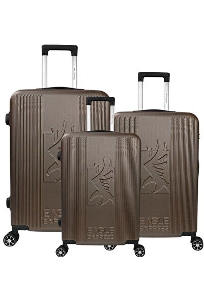 EAGLE EXPRESS طقم حقائب سفر رامبل مكون من 3 قطع (20/24/28 بوصة) - بني