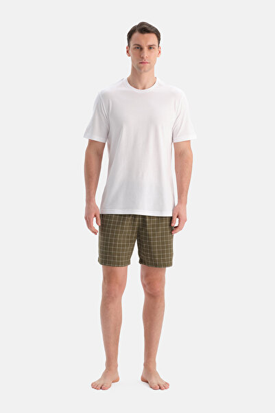 Dagi Pantaloni scurți din bumbac, viscoză, țesătură în carouri