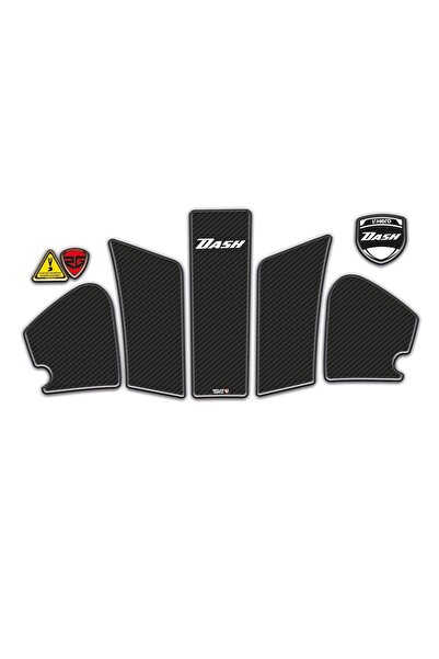 Redline Grafik Hero Dash 125 Uyumlu Karbon Tank Pad Set