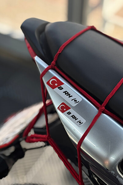 Banxtre Motosiklet ve Kask için Kan Grubu Sticker Seti (2'li) (STİCKERDIR)