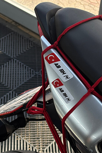 Banxtre مجموعة ملصقات فصيلة الدم للدراجات النارية والخوذات (قطعتان) (ملصق)