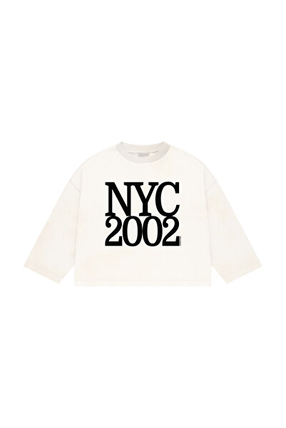 lethestudios NYC Baskılı Uzun Kollu Basic T-Shirt
