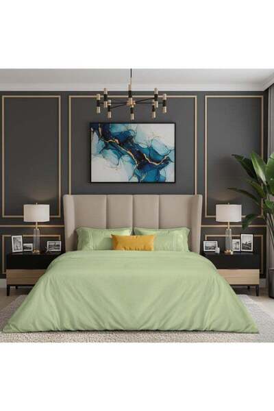 MULBERRY LIVING غطاء لحاف مقاس كينج من مجموعة سيرينيتي سوليدز، مصنوع من القطن...