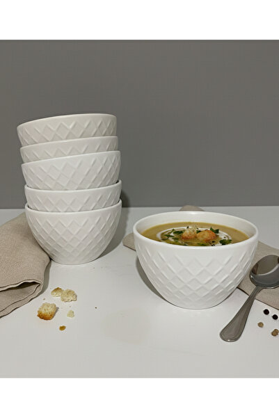 Home 6'lı Porselen 10 cm Kase Çorba Kasesi Çerezlik Sosluk Kahvaltılık Tatlı ...