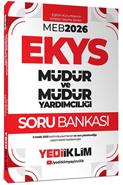 Yediiklim Yayınları Yediiklim 2026 MEB EKYS Müdür Ve Müdür Yardımcılığı Soru ...