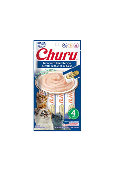 Inaba تونة تشورو مع لحم بقري، 4 × 14 غرام، عبوة من 6 قطع