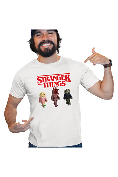 OEM Men's T-Shirt Stranger Things Minecraft Demogorgon Roblox