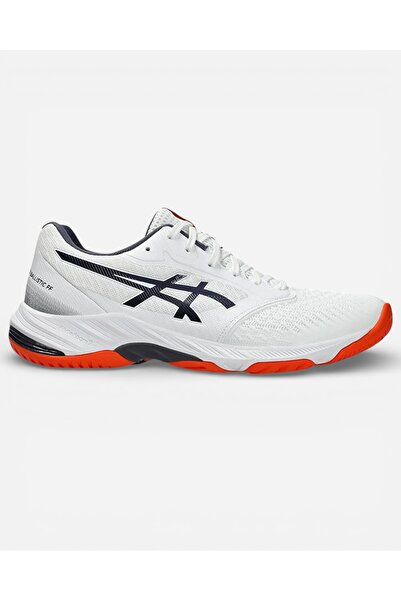 Asics حذاء كرة الطائرة NETBURNER BALLISTIC FF 3 للرجال باللونين الأبيض والأزر...