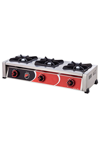 Işıkgaz Sanayi Tipi Doğalgazlı Üçlü Setüstü Ocak