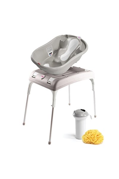 OK Baby OKBaby Onda Evol Bebek Banyo Seti 4 Parça Açık Gri