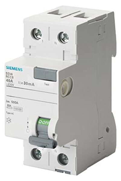 Siemens 5SV4312-0 2x25 A 230 V 30 mA AC Tipi Kaçak Akım Rölesi