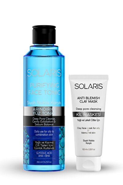 SOLARIS Kil Maskesi Yağlı ve Lekeli Ciltler İçin 100 ml ve Yağlı Ve Karma Cil...