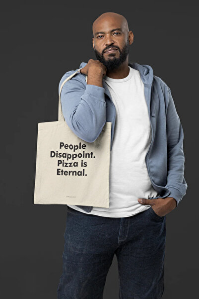 OEM Tote Bag, premium cotton, original illustration, text "People disappoint....