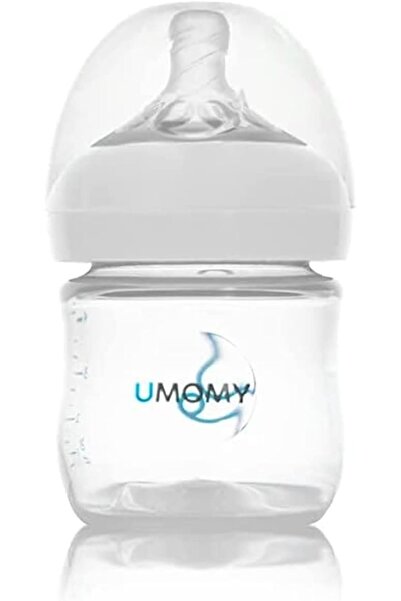Umomy Newborn Baby Bottle | Wide Neck 125 ml | Slow Flow Silicone Teat | BPA-...