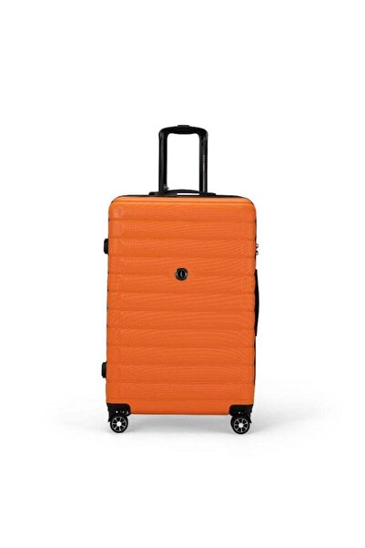 EAGLE EXPRESS Wood ABS Hard Trolley Luggage - 28 inch - Orange - Scratch-Resi...