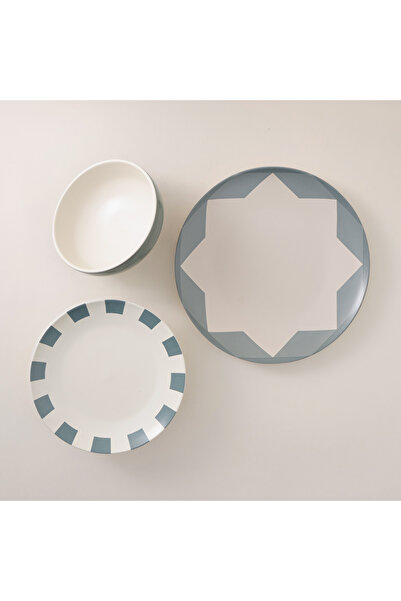 LA MESA porcelain 18pcs dinner set Taibah collection in green