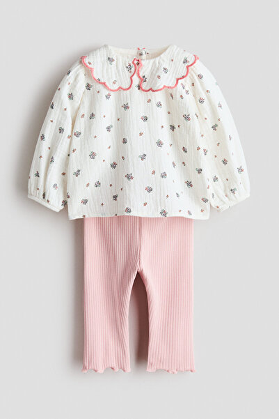 H&M 2 Parçalı Bluz ve Tayt Set